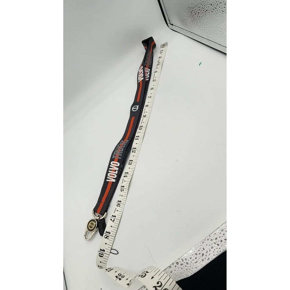 Volvo Trucks Lanyard Key Neck Strap Black Orange Logo ID Badge Holder Accessory